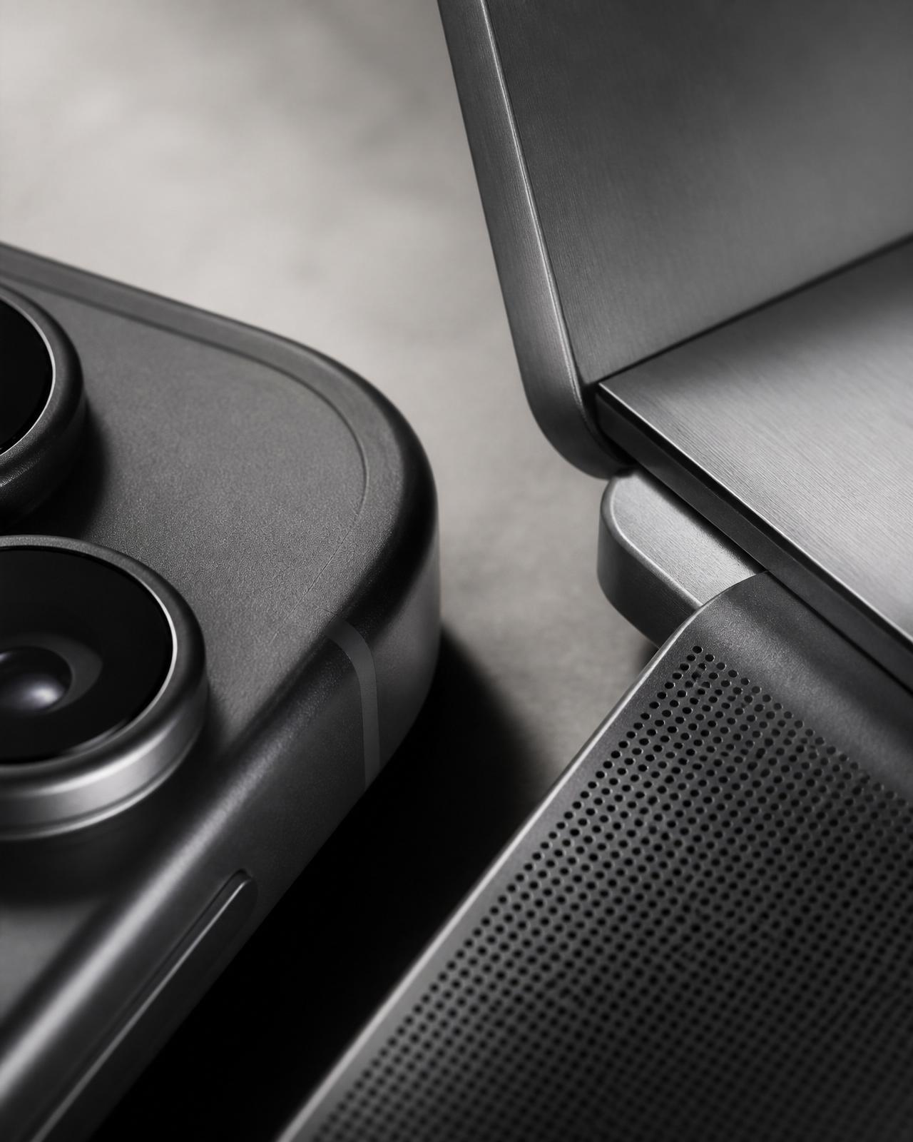 Close-up of premium consumer electronics